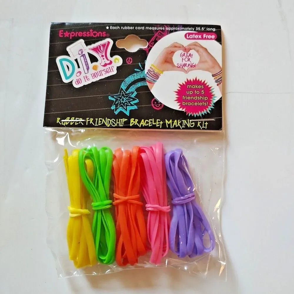 Lot of 4 Packs Expressions DIY Rubber Friendship Bracelet Making Kit Latex Free